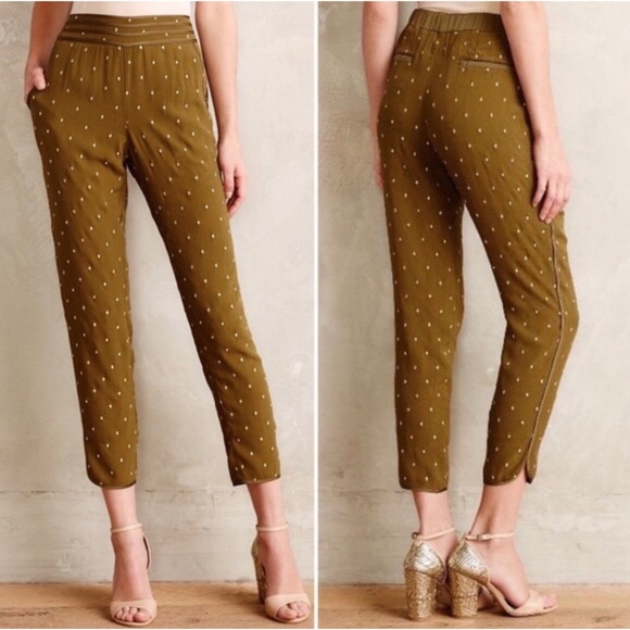 Anthropologie Pants - Anthropologie Elevenses Goldform Trousers
